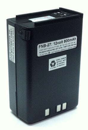 FNB-27 : 12v 800mAh rechargeable battery for Yaesu FT-530 etc.