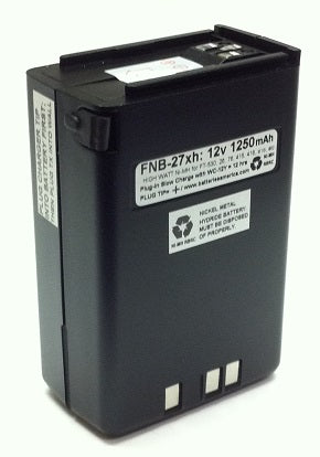 FNB-27xh : 12v 1250mAh NiMH battery for Yaesu FT-530 etc.