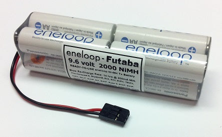 eneloop Tx 9.6v 2000mAh  -  RC transmitter battery. Choose Connector