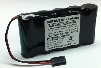 3.6v 2150mah battery flashlight rechargeable 5HRAULAF: 6v 2150mAh NiMH battery for Futaba Tx RC — Batteries America