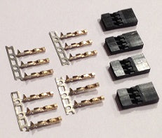 JR male kit: 4x JR male connectors and 12 pins — Batteries America