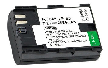 LP-E6 : 7.2v 2950mAh Li-ION battery for Canon digital cameras