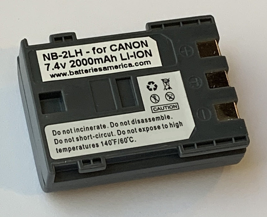 NB-2LH: 7.4v 2000mAh battery for Canon