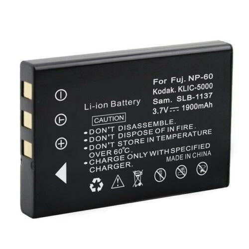 KLIC-5000 : 3.7v 1900mAh Li-ION battery for Kodak, Fuji, Olympus, Casio, Vivitar, HP etc.