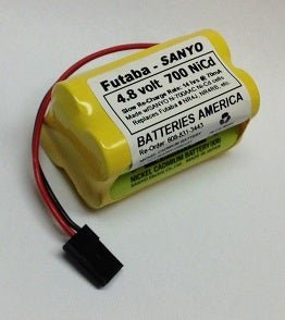 NR-4QB : 4.8 volt 700mAh AA rechargeable NiCd battery for Futaba R/C