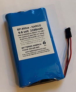 BP-800xe : 9.6v 2100mAh Pre-charged Ni-MH battery for NARCO