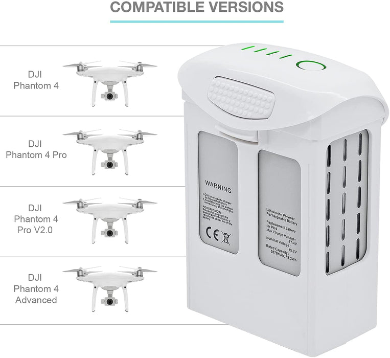 PH4 : 15.2v 5870mAh Li-PO battery for DJI Phantom 4 series drones