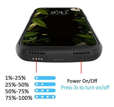 iPX-5000: PowerCase for iPhone X, XS  - 5000mAh Power Bank & Protector