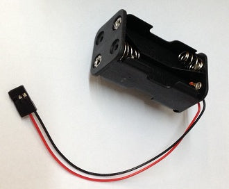 RC-4xAA : Battery holder for 4 x AA cells, with JR connector