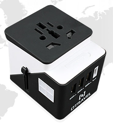Worldwide Travel Adapter, USB x 3, Type C