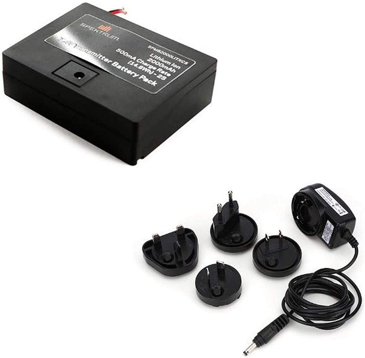 SPMA9603 :  SPEkTRUM 7.4v Li-ION transmitter battery & Wall Charger pkg.
