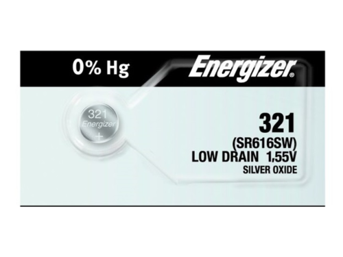 SR616SW : 1.55 volt Silver Oxide battery