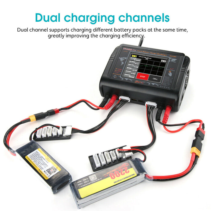 T240 DUO : 2-Channel Professional R/C 400W Battery Charger with Touchscreen