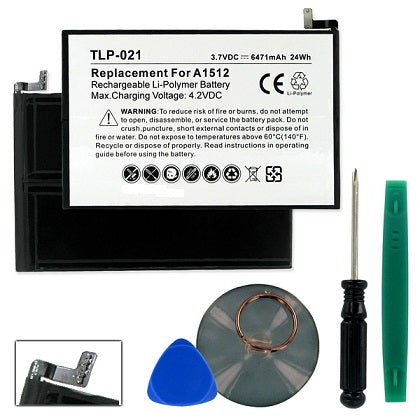 TLP-021 : 3.7v Li-PO replacement battery for iPAD mini 2, iPAD mini retina, etc.