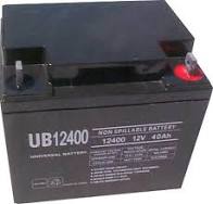UB12400 : 12 volt 40Ah Sealed Lead rechargeable battery