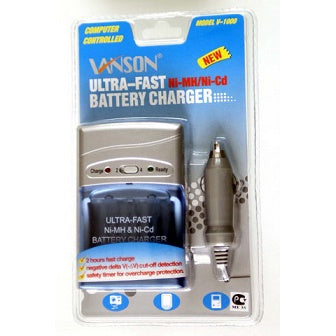 V1000w4xAA2700 : Battery Charger + 4 x AA NiMH batteries