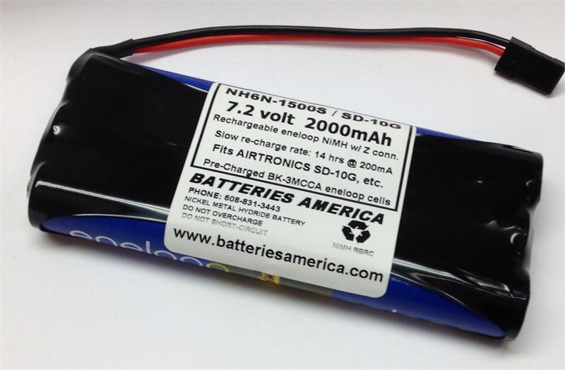 NH6N-1500S : 7.2v NiMH battery for Airtronics SD-10G